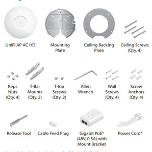 Ubiquiti Networks UniFi AC HD 1700Mbit/s Power over Ethernet (PoE) White WLAN access point (UAP-AC-HD)