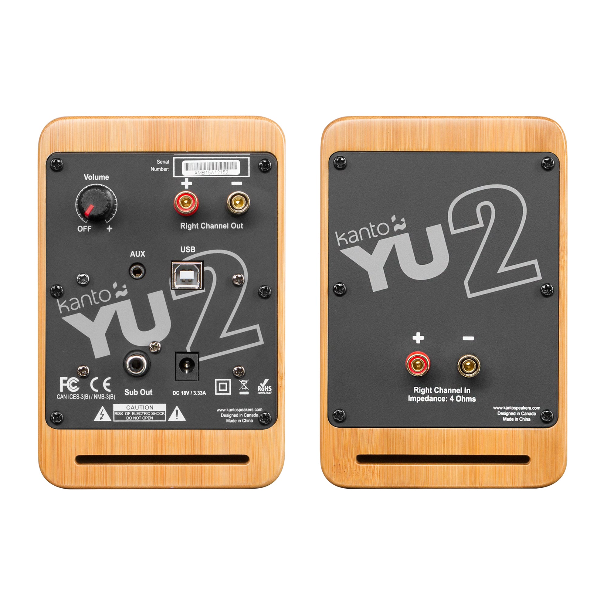 Kanto YU2 Powered Desktop Speakers - V&L Canada