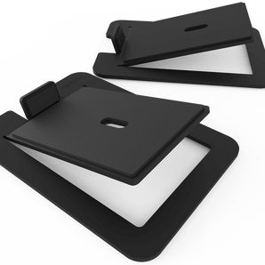 Kanto S6 Desktop Speaker Stands for Large Speakers, Black/White
