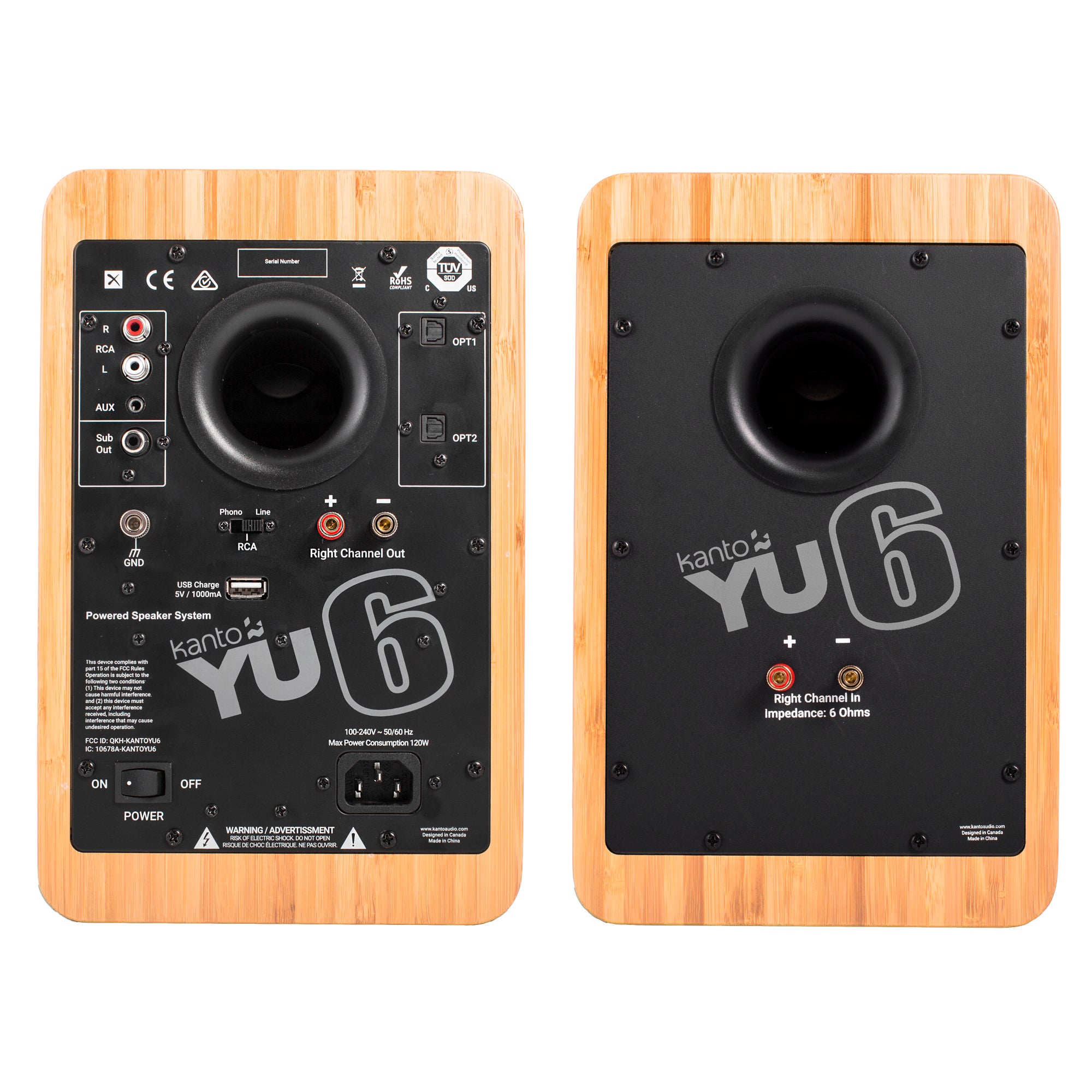 Kanto YU6 Powered Speakers with Bluetooth® and Phono Preamp - V&L Canada